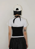EYELET HALTER STRAP SLEEVELESS
