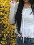 Jubi Punching Lace Sleeveless Blouse