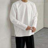 Buntto loose fit slit long sleeve T-shirt