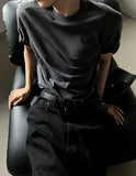 PREMIUM Pigment Charcoal Short Sleeve T-Shirt