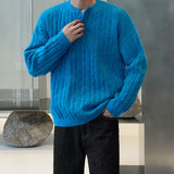 Levon Henley Neck Cable Knit