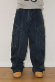 CURVED POCKET CARGO PANTS
