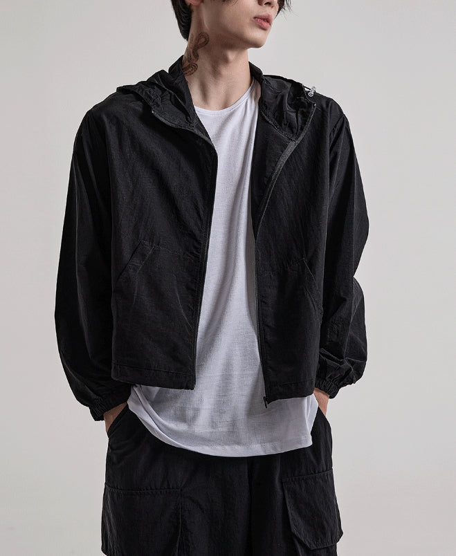 【COSYHARU】Core Gough Core Hood Windbreaker Crop COSYHARU (コシハル) - コアゴフコアフードウインドブレーカー