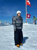 Pallete snow mohair hoodie
