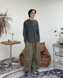 Quen ST Pigment Henley Neck T-Shirt