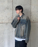 Worked denim jacket