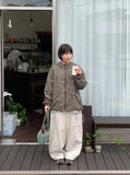 Frankie Curved Cotton Cargo Banding Balloon Wide Pants