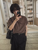 Jay Stripe Roll Up Short Sleeve Shirt