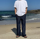 High cotton split short sleeve T-shirt