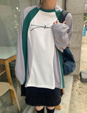 [unisex] Donv Sporty Color Matching Over Long Sleeve Tee