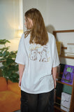 BUNNY CAT Embroidery Short Sleeve Tee
