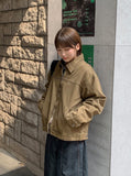 [Unisex] Telmu Cotton Pigment Trucker Over Jacket