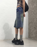 Boyle Washing Bermuda Half-Length Denim Pants