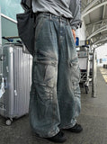 Rivet Cargo Denim Pants