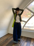 Hobe Jacquard Stripe Denim Wide Pants