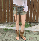 Buckle Two-Way Middle Suede Flip-Flops Boots