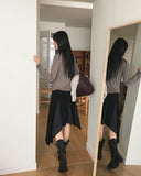 Soku Basic Layered Long-Sleeved Turtleneck T-Shirt