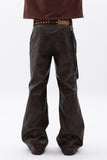 rockstern leather bootcut pants