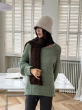 Noah Alpaca Wool Boat Neck Loose Fit Knit