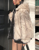 Acid Reversible Fur Jacket
