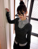 Sean Collar Shirt Layered T-shirt