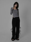 [ EEUN MADE ] Ribbon slit cotton pt