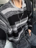 Stripe mix loose knit