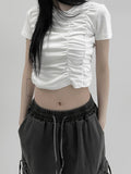 Lash Shirring Cropped Tee