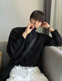 Cable long sleeve knit half zip up ver