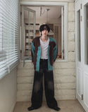 Daven washed black denim