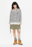 STRIPE WESTERN KNIT CARDIGAN