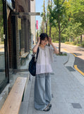 Duco Summer Crop Ribbon Hood Short Sleeve Cardigan