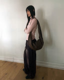 Lume Unbalanced Shoulder Slit Polar Knit