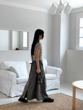 Pave pleated shirring two-way nylon short sleeve jacket