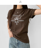 Moonlight Vintage Design Short Sleeve Basic Fit T-shirt