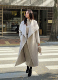 Rovia Shawl Collar Wool Long Coat