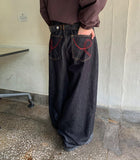 Tentin Adjust Raw Denim Wide Pants