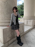 Muel Daily U-Neck Long Sleeve Slim Cardigan