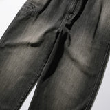 Ware Washed Denim Pants Deep Gray