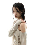 Asym Shoulder Scarf Long Sleeve