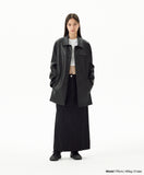 FAUX LEATHER CARCOAT