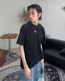 Teffin Shoulder Button Short Sleeve T-shirt