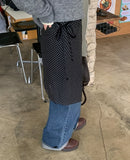 Horan dot layered wrap skirt