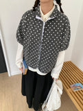 Ryoku Dot Short Sleeve Zip-Up Jacket