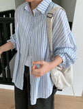 Myuna Summer Stripe Linen Over Shirt