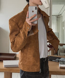 Croi Shoulder Pad Suede Jacket
