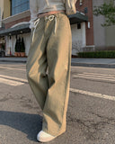 Projection Khaki String Wide Pants