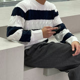 Park cable stripe knit