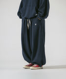 [AG.W] Valley Tuck Wappen Wide Sweat Pants