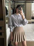 Log Pleated Bandng Skirt